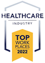 Health Care Top Work Places 2022 Badge