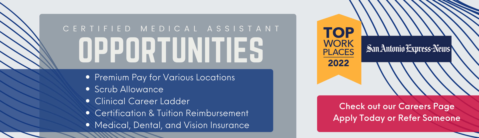 Job opportunities at HealthTexas web banner