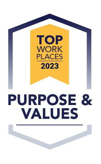 Top work places 2023 Purpose & values award