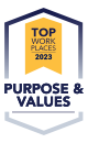 top work places 2023 - Purpose & Value