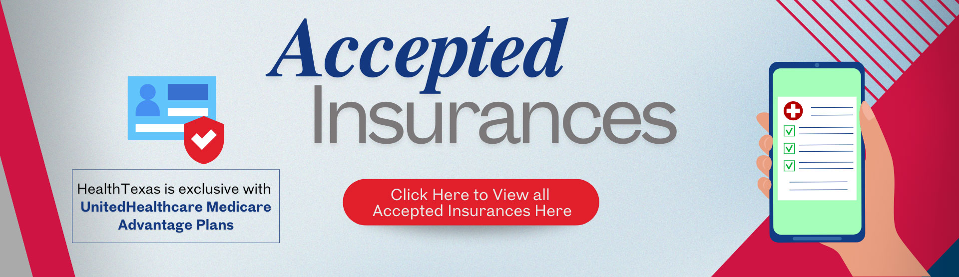 accepted insurances HealthTexas accepts