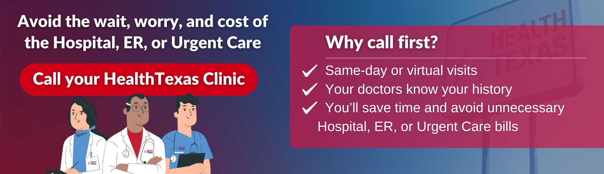 Call us first, web banner