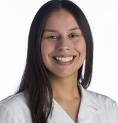 Michelle Suarez, PA-C in a HealthTexas white coat